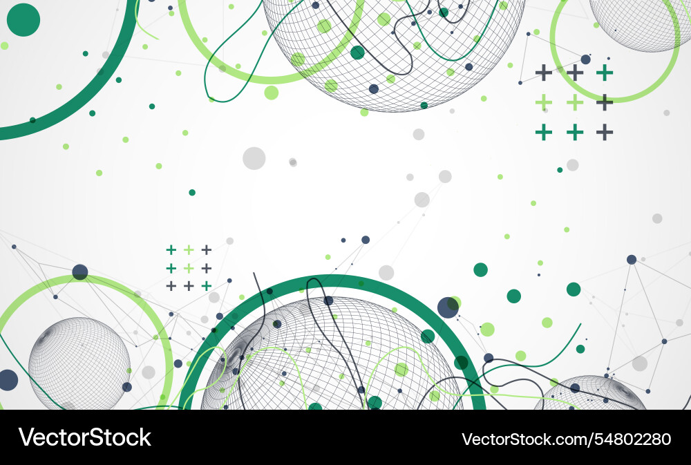 Abstract sphere background with plexus effect 3d Abstract sphere background with plexus effect 3d vector image