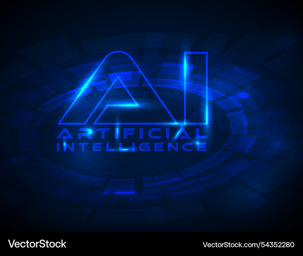 Artificial intelligence conceptual Artificial intelligence conceptual vector image