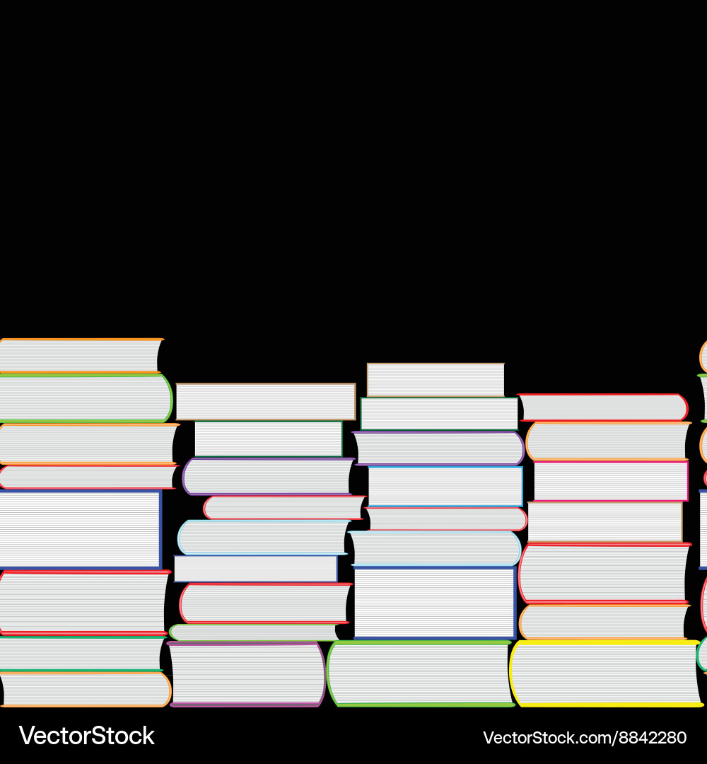 Bookshelf Texture - Seamless Pattern vector image