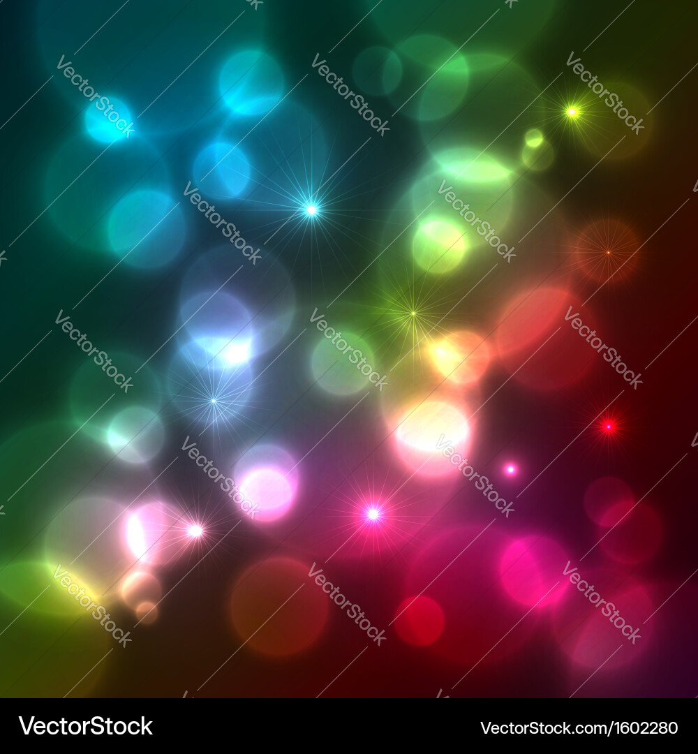 Bright colorful bokeh effect background Vector Image