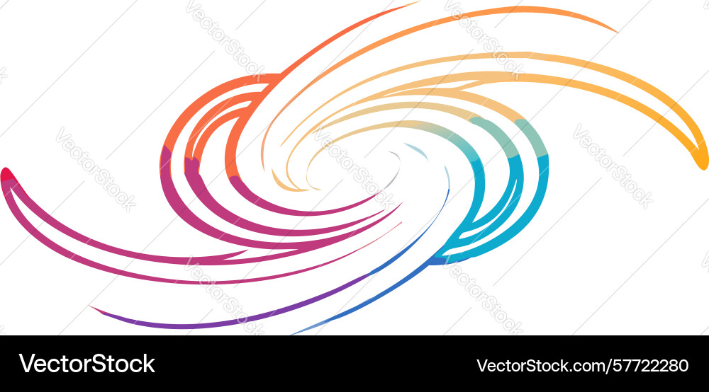 Dynamic colorful abstract swirling spiral design Vector Image