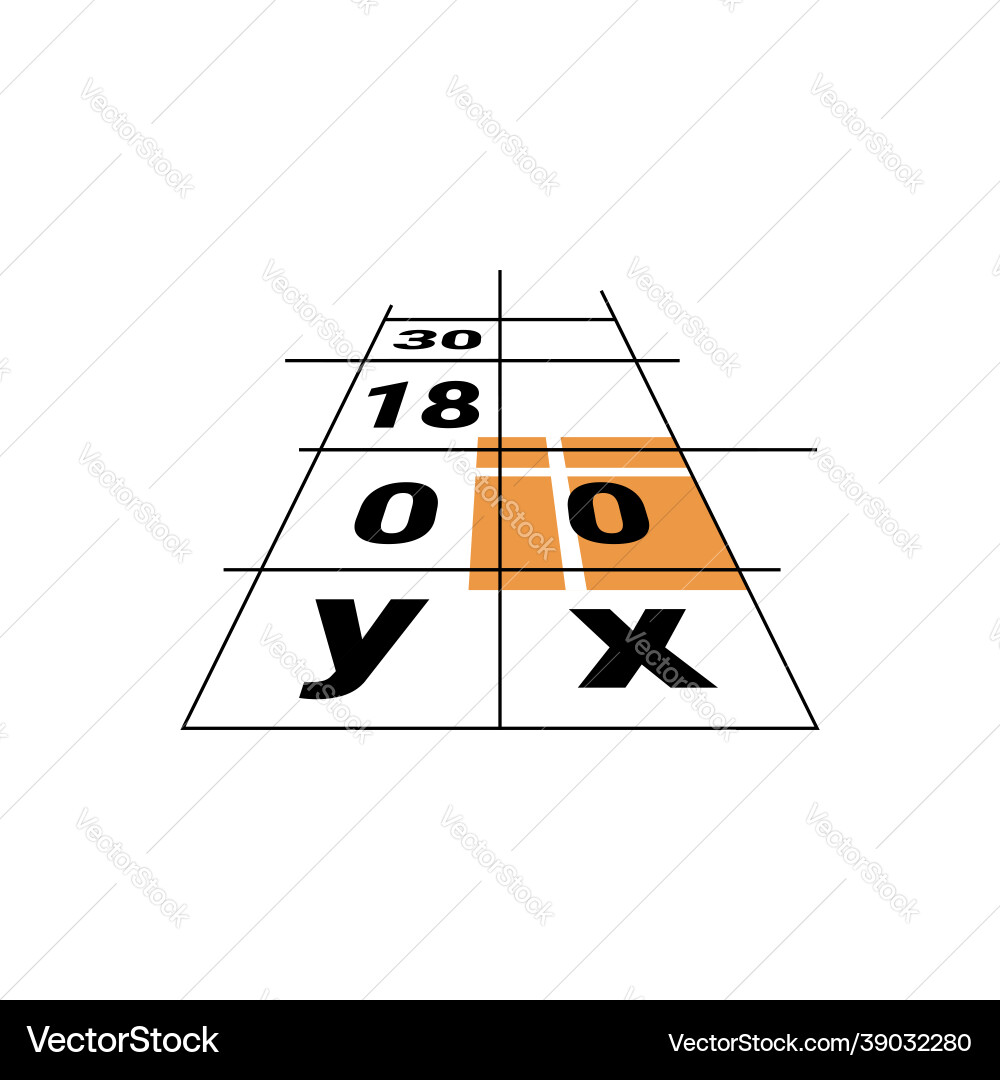 Function table composition in outline Vector Image