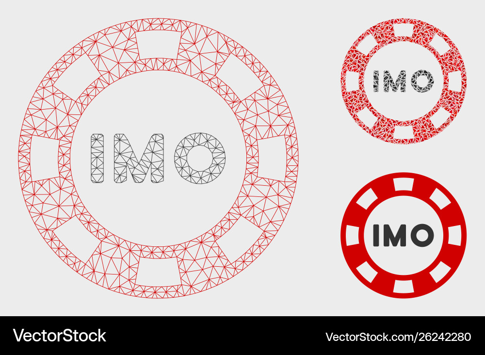 Imo token mesh network model and triangle Imo token mesh network model and triangle vector image