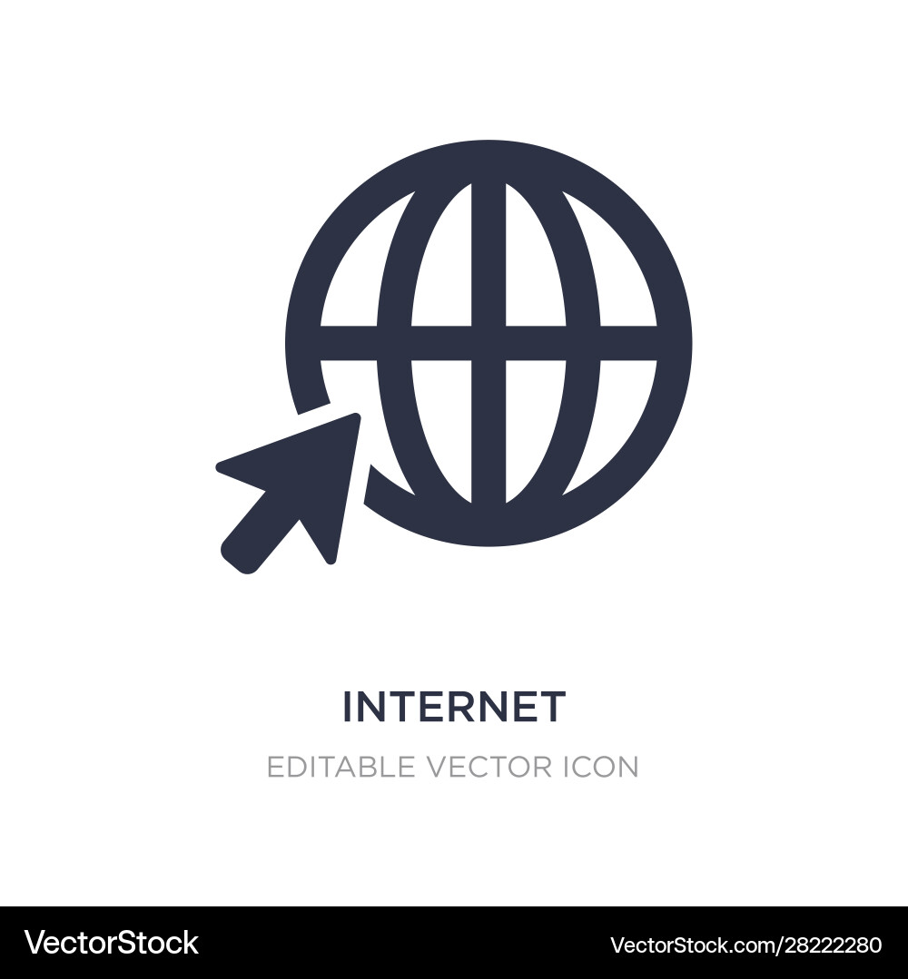 Internet icon on white background simple element Internet icon on white background simple element vector image