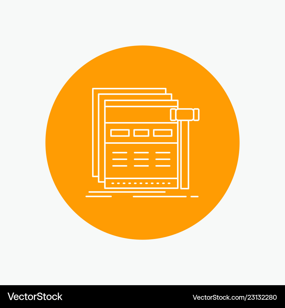 Internet page web webpage wireframe white line Internet page web webpage wireframe white line vector image