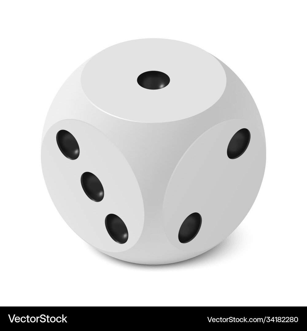 Isometric Craps Dice - 3D Render vector image