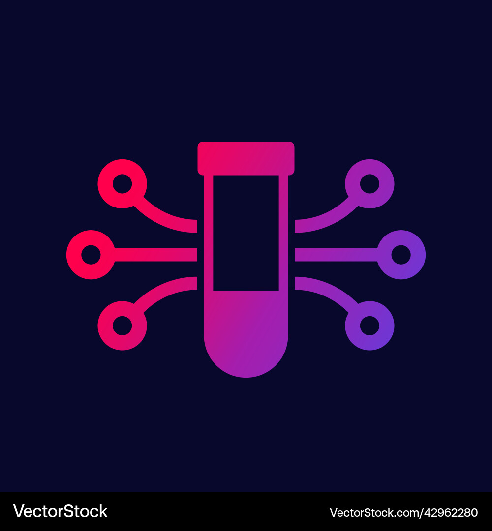 Lab sample analysis icon Lab sample analysis icon vector image