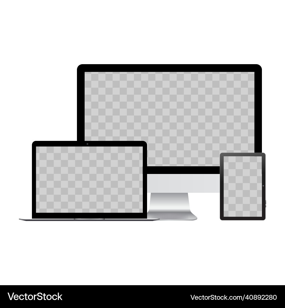 Laptop tablet and smart phone white Laptop tablet and smart phone white vector image