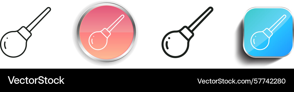 Punching ball icon thin linear regular and button Punching ball icon thin linear regular and button vector image