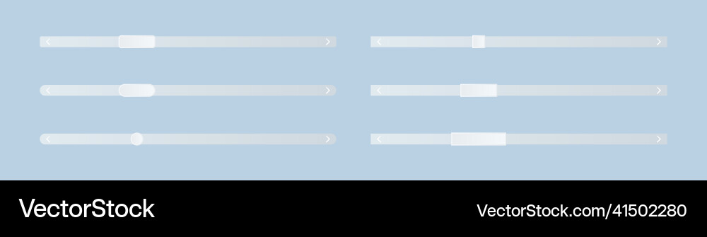 Scrollbars set ui Vector Image