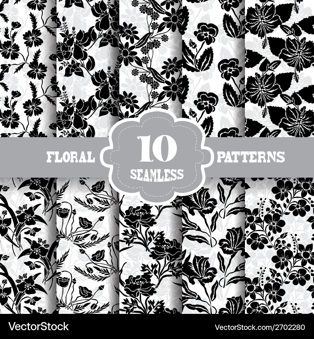 Seamless patterns set vector image