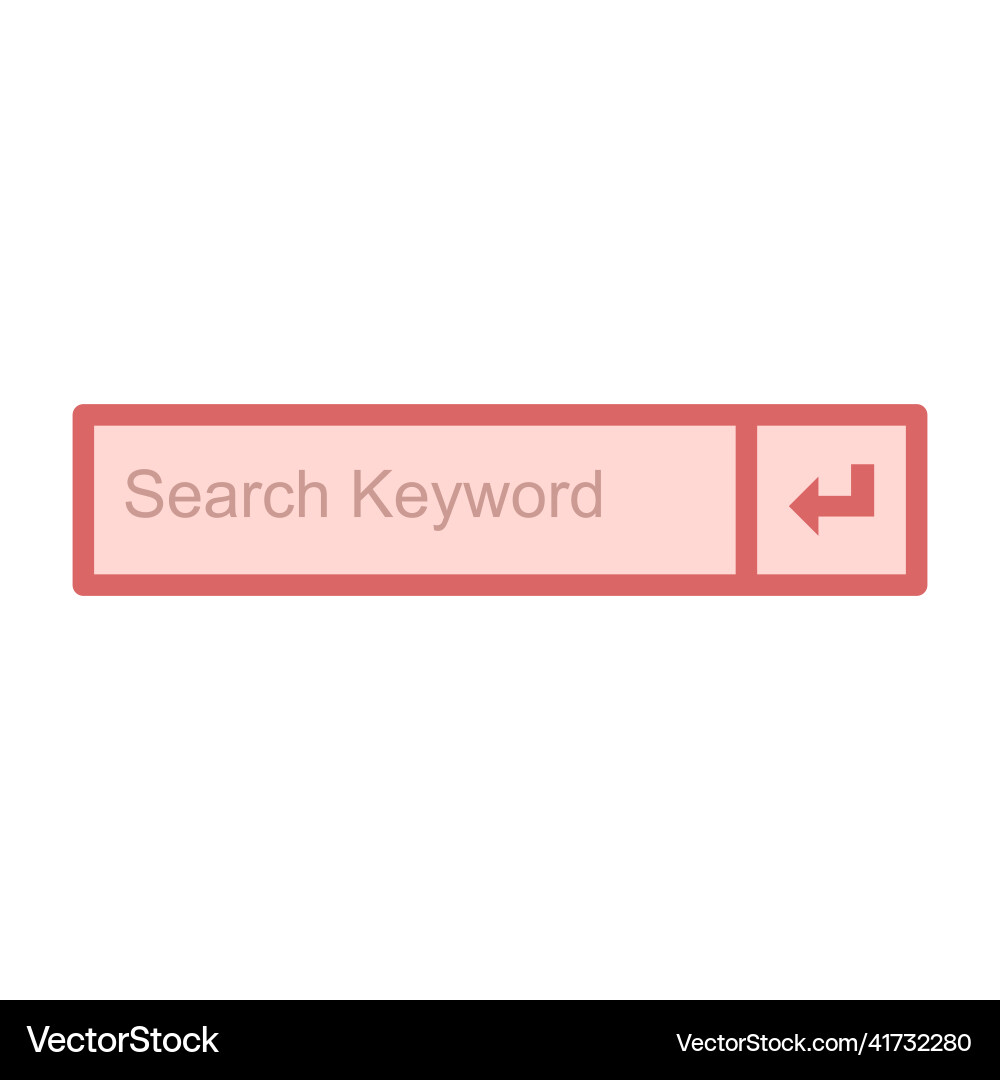 Search menu keyword input mobile user interface vector image