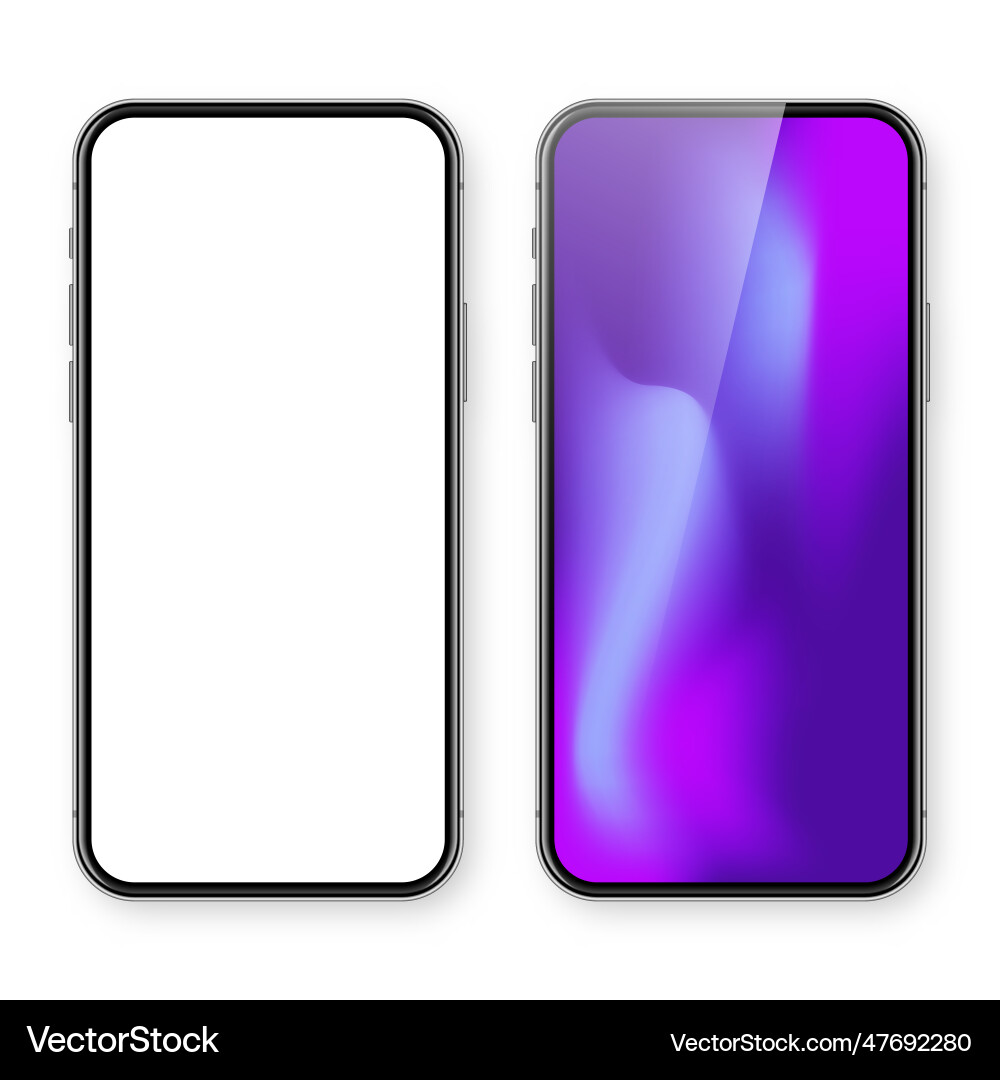 Smartphone with blank touch screen and abstract Smartphone with blank touch screen and abstract vector image