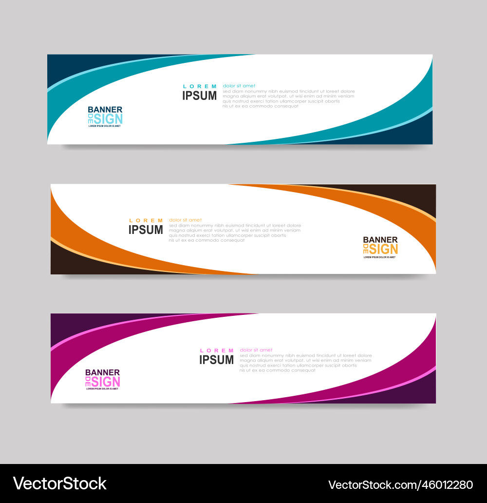 Templates of horizontal web banner website header Templates of horizontal web banner website header Vector Image
