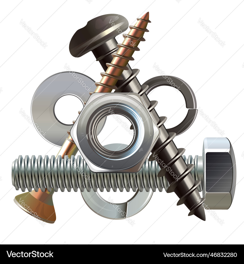 Triangular concept with fasteners Royalty Free Vector Image