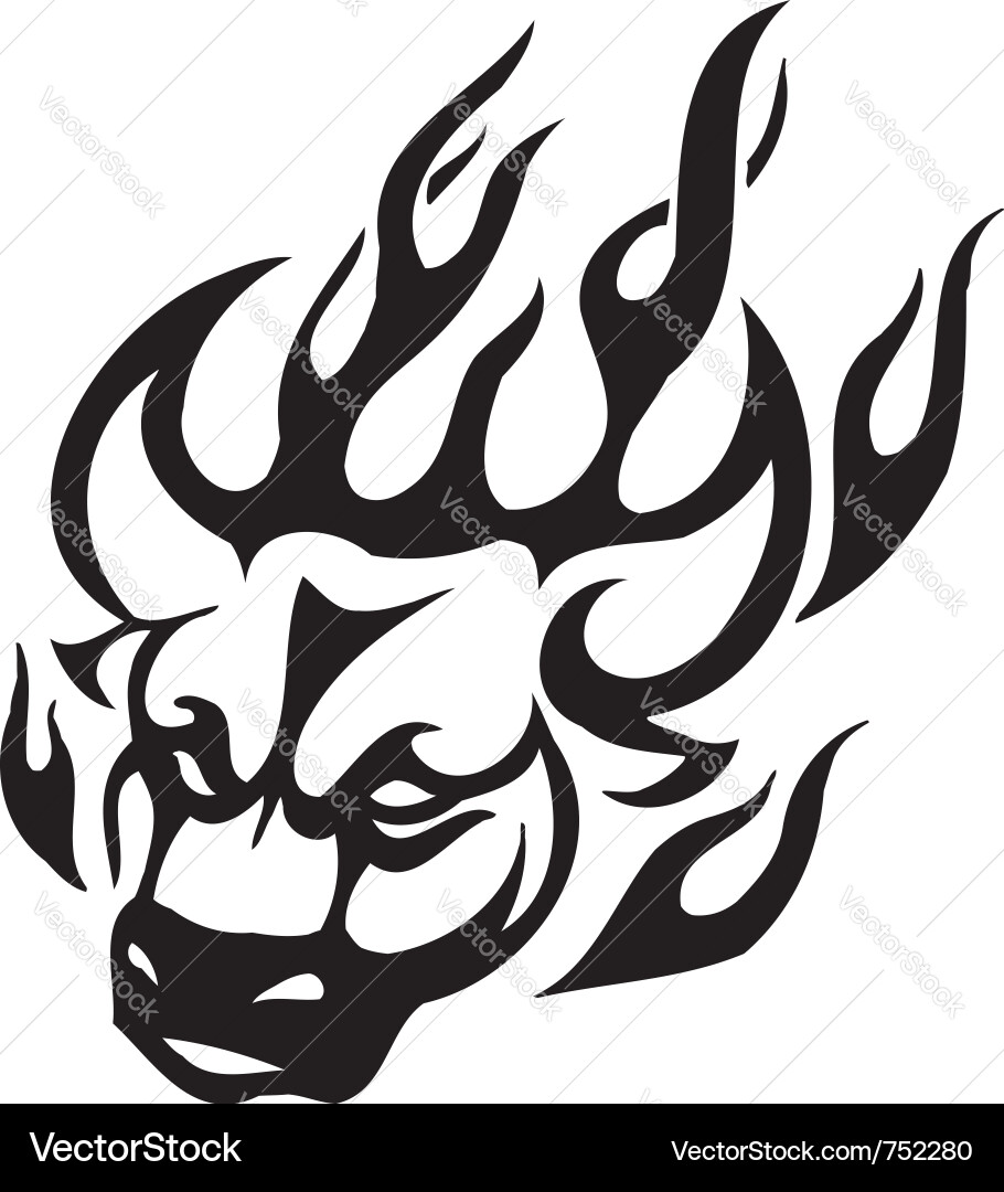 Tribal Bull Symbol vector image