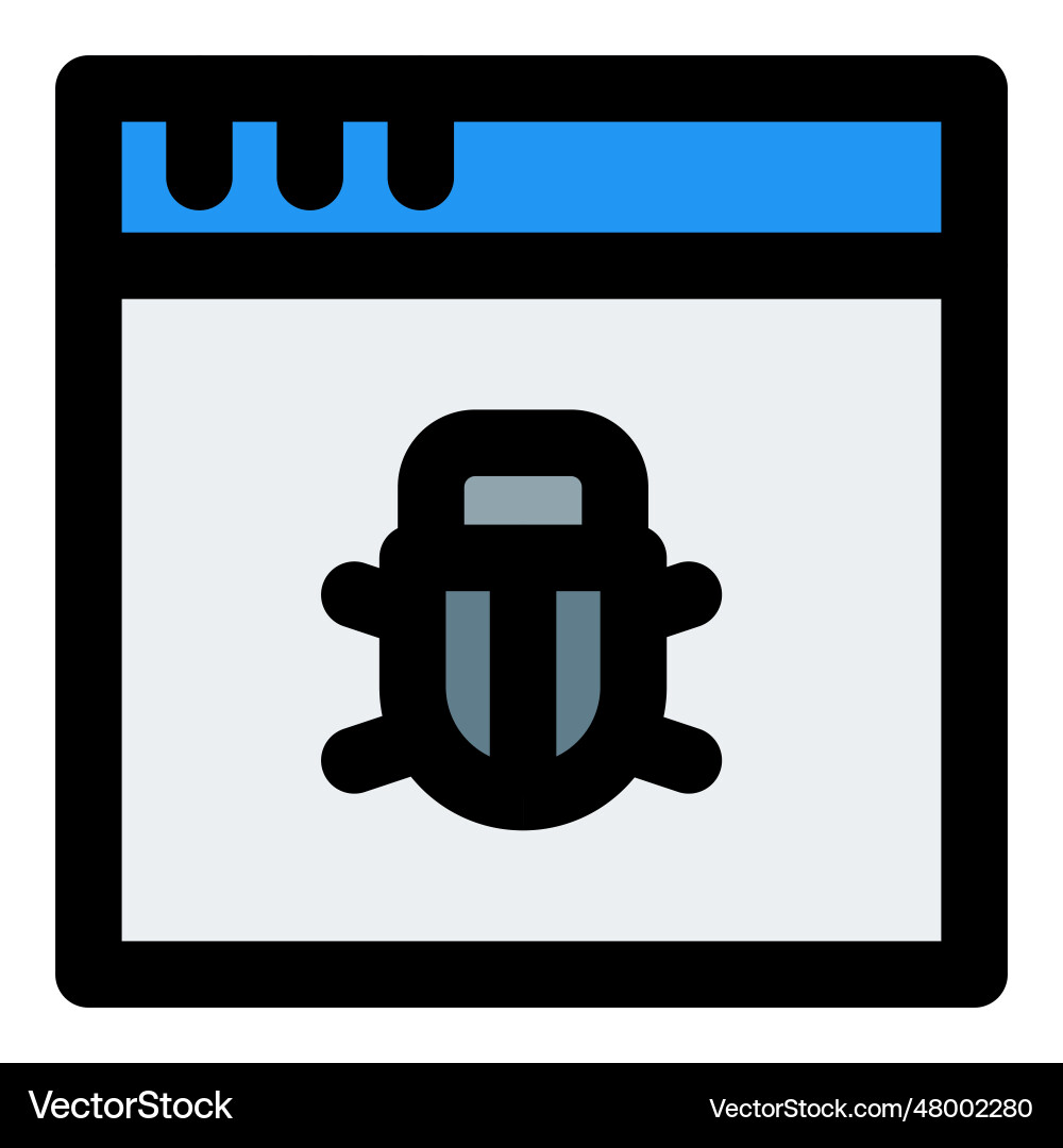 Virus on the website or a ui bug vector image