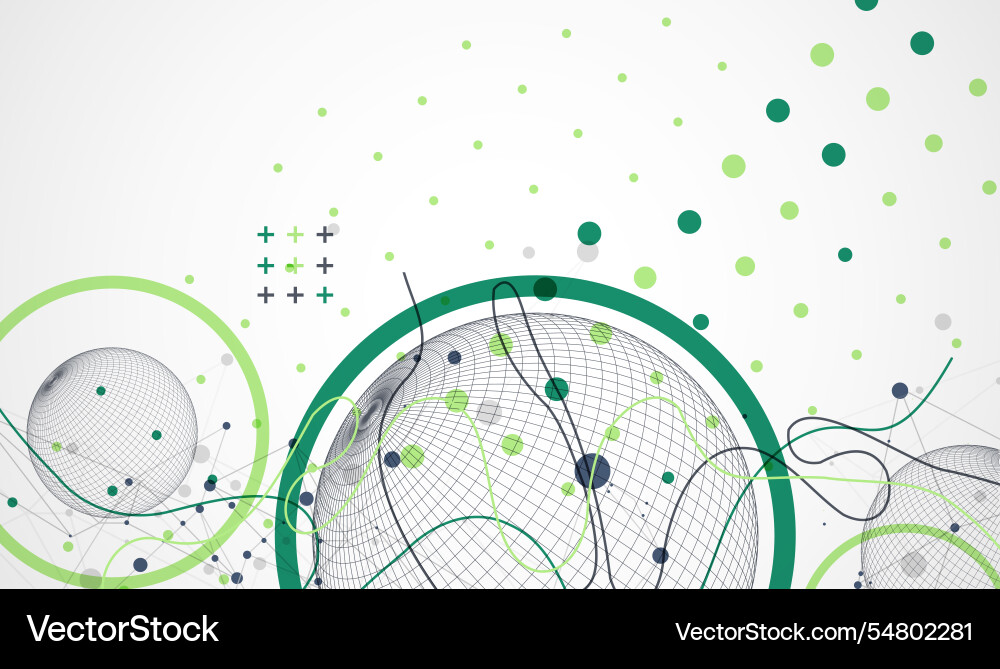 Abstract sphere background with plexus effect 3d Abstract sphere background with plexus effect 3d vector image