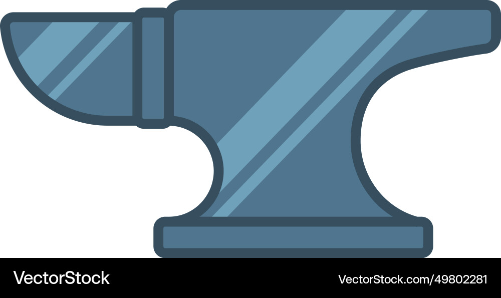 Anvil icon design in line fill style Vector Image