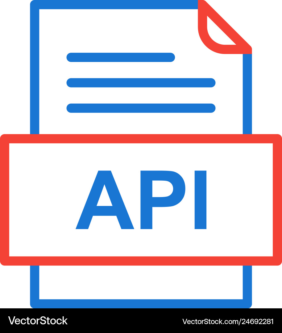 Api file document icon vector image