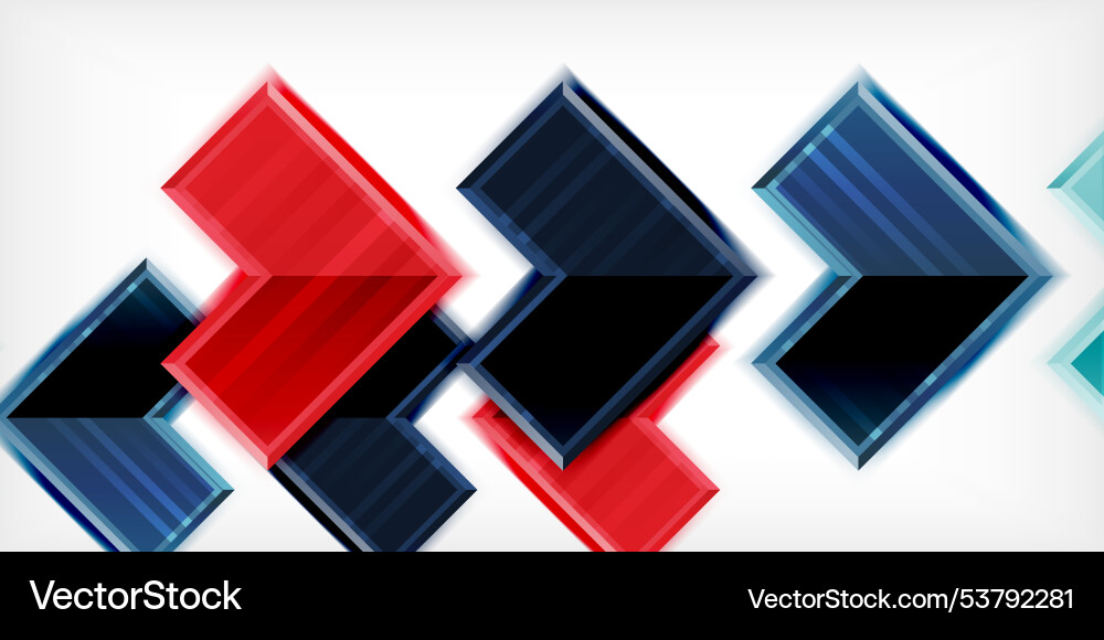 Arrow symbols created with 3d effects and line vector image