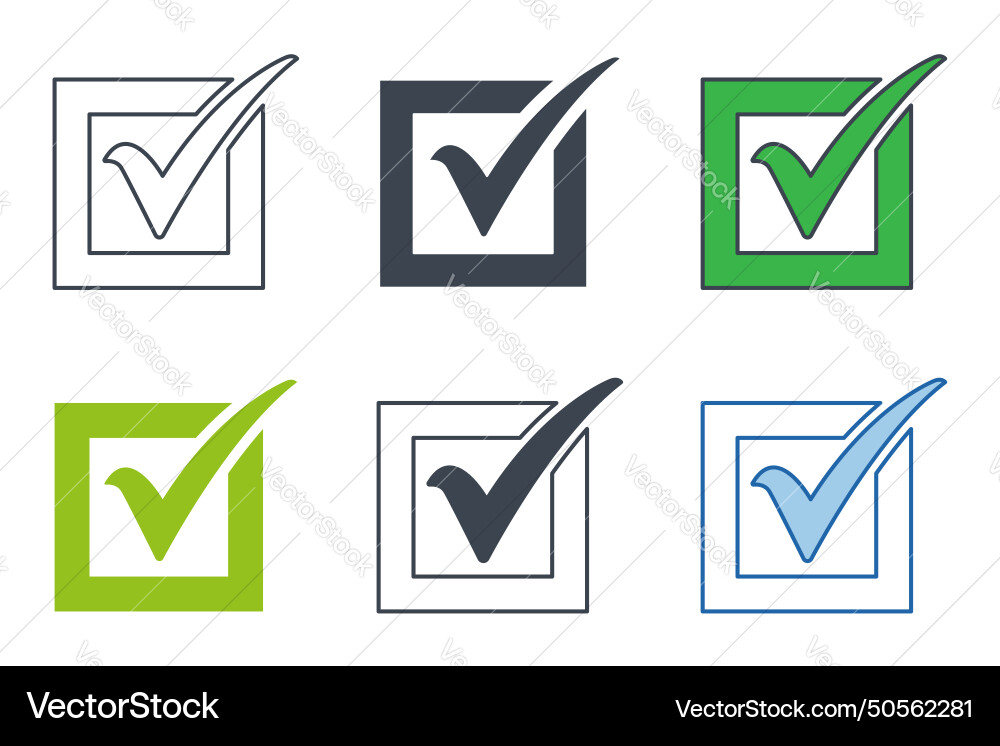 Check list button icon collection with different Check list button icon collection with different vector image