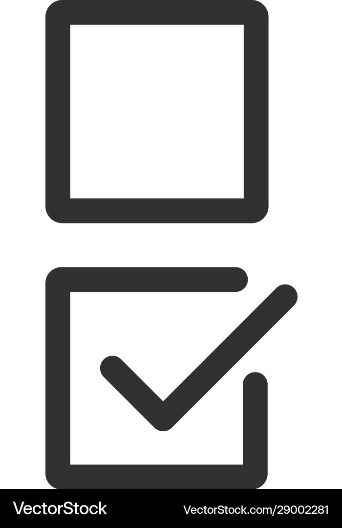 Checkbox Set - Blank and Checked vector image