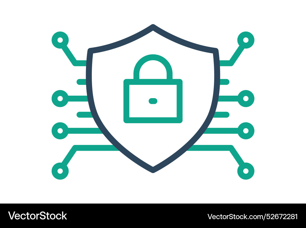 Cybersecurity line icon Cybersecurity line icon vector image