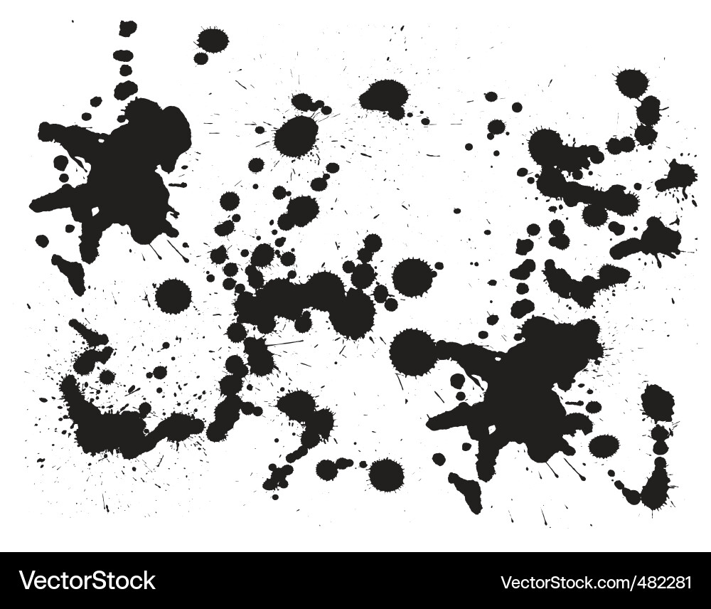 Dynamic Ink Splatter Vector Image