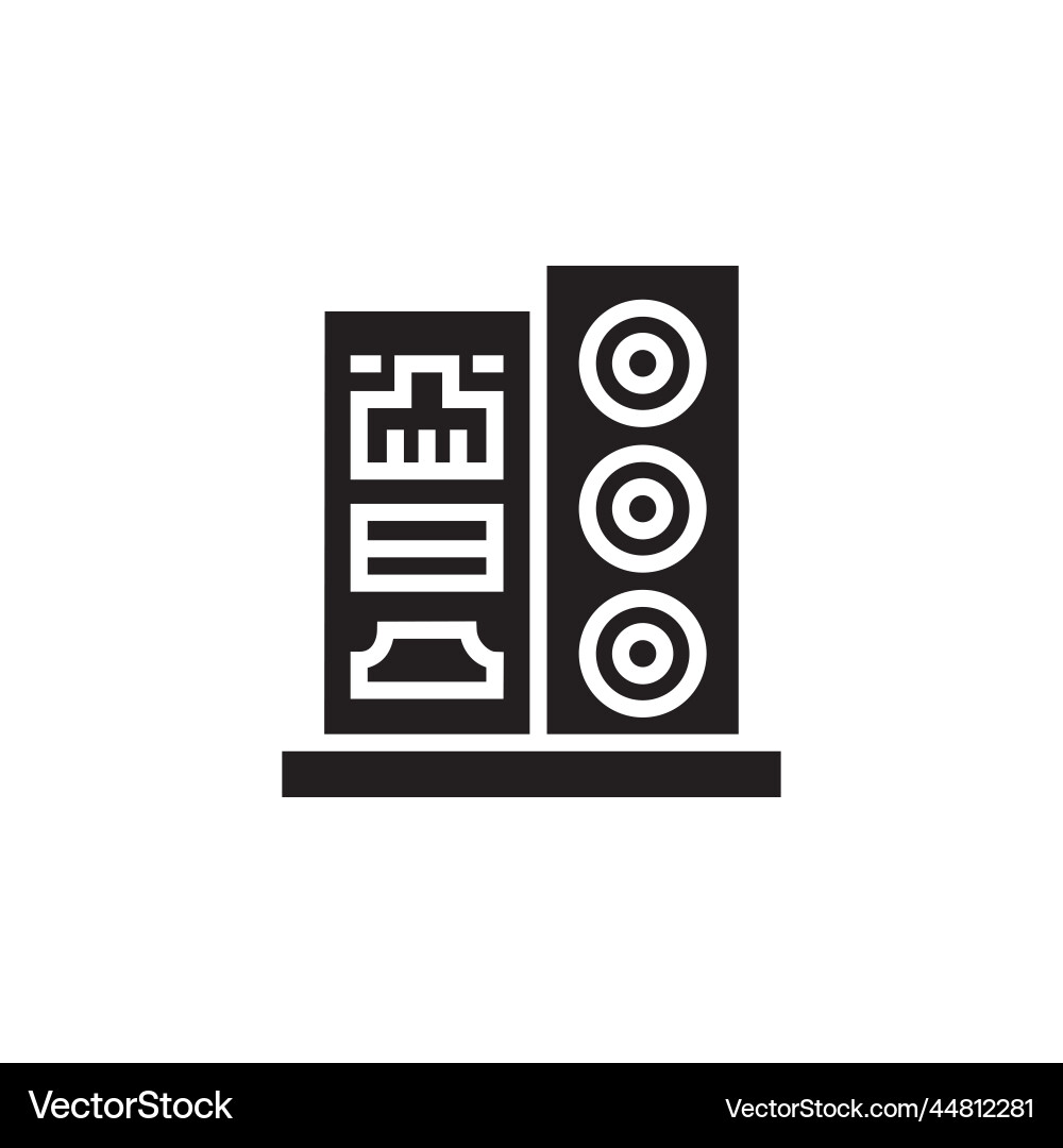 Eingangsausgangs-Port-Icon-Computer-Komponente Eingangsausgangs-Port-Icon-Computer-Komponente vektorbild