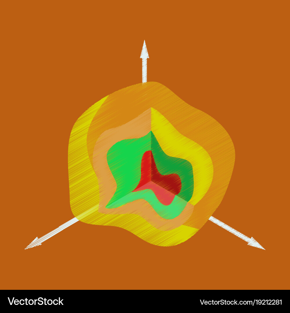 Flat shading style icon graph vector image