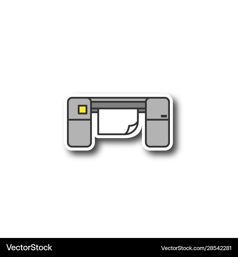 Large format printer patch Large format printer patch vector image