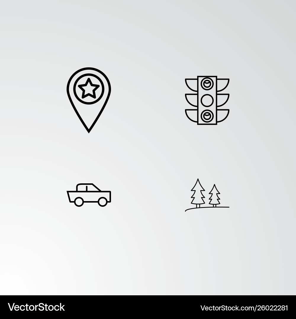 Set 4 perfect icons for navigation Vector Image