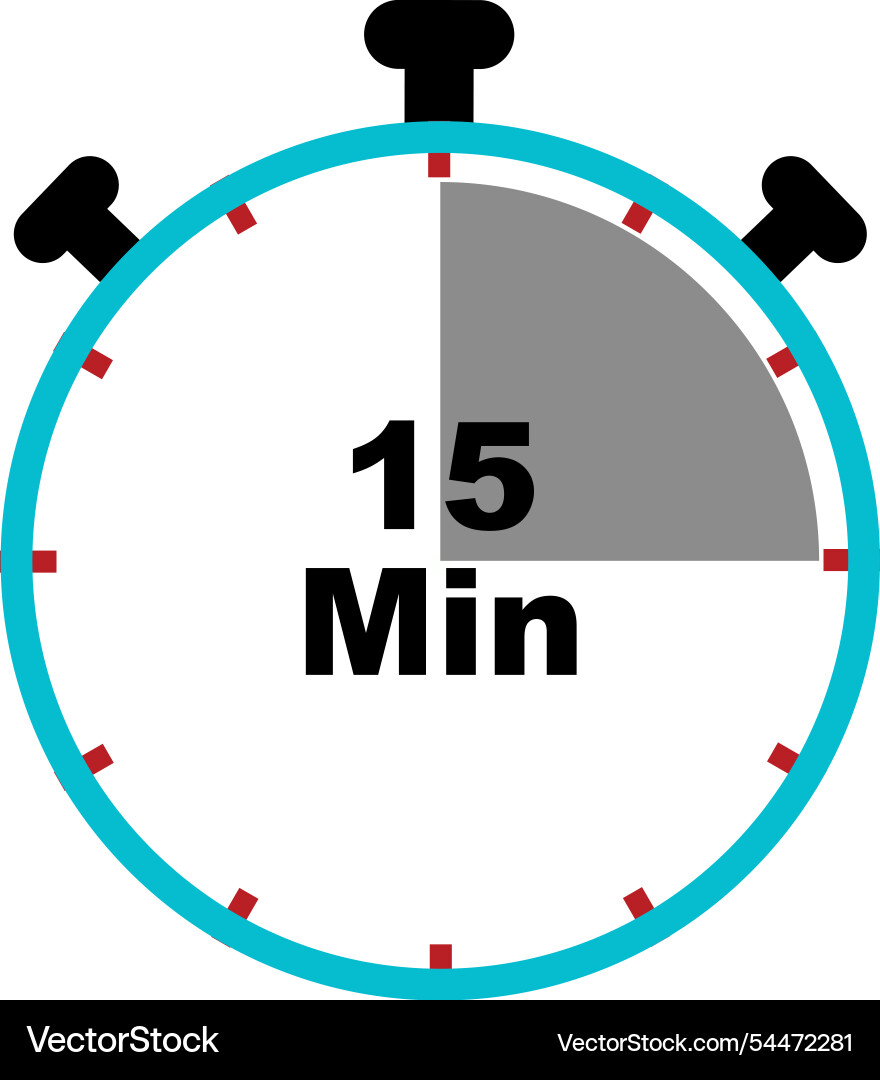 Stopwatch icon clock countdown timer symbol Vector Image
