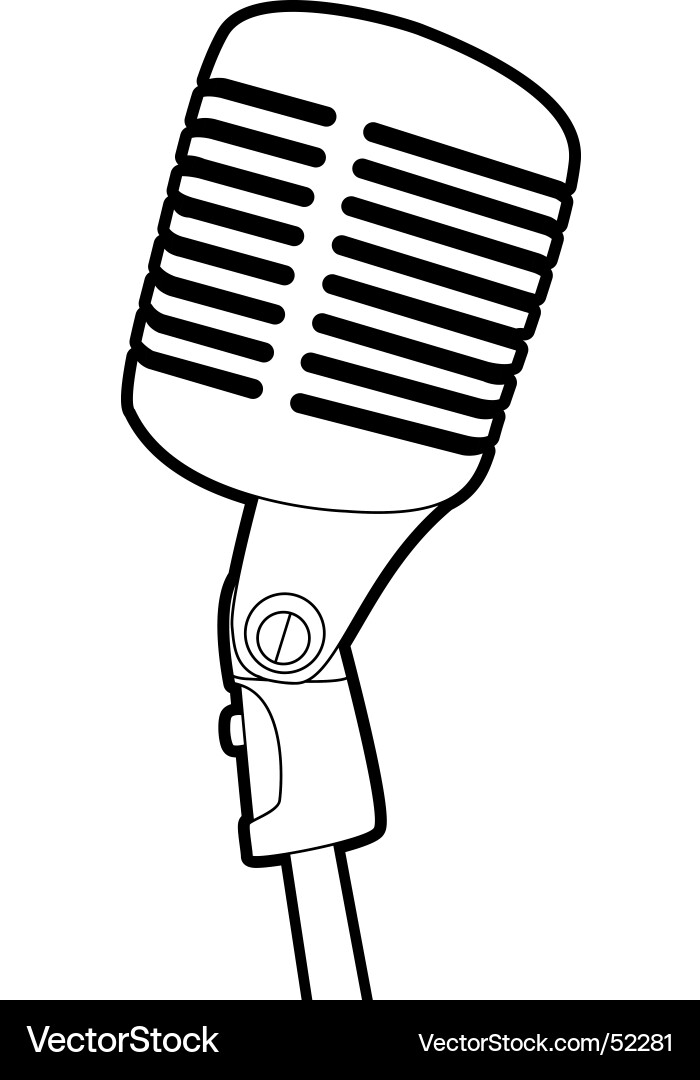 Vintage Microphone vector image