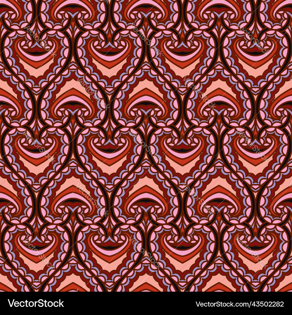 Abstract colorful hearts seamless pattern element Vector Image