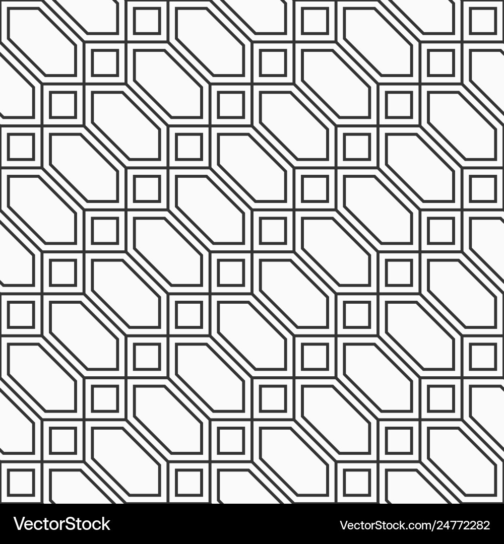 Abstract seamless pattern hexagons and squares Abstract seamless pattern hexagons and squares vector image