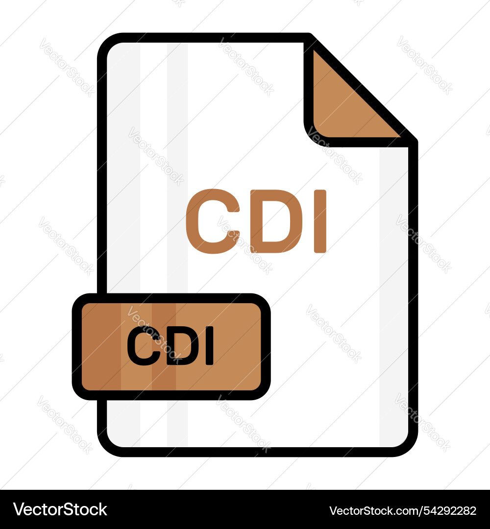 An amazing icon of cdi file editable design vector image