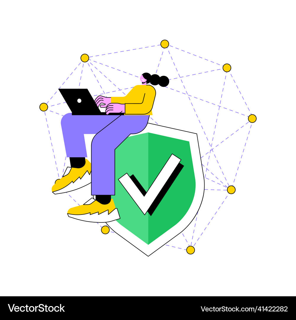 Decentralized application abstract concept Decentralized application abstract concept vector image
