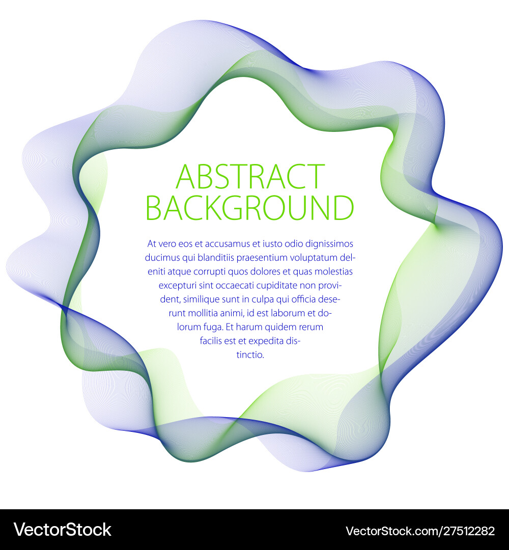Flowing smooth linear frame in a shape circle Flowing smooth linear frame in a shape circle vector image