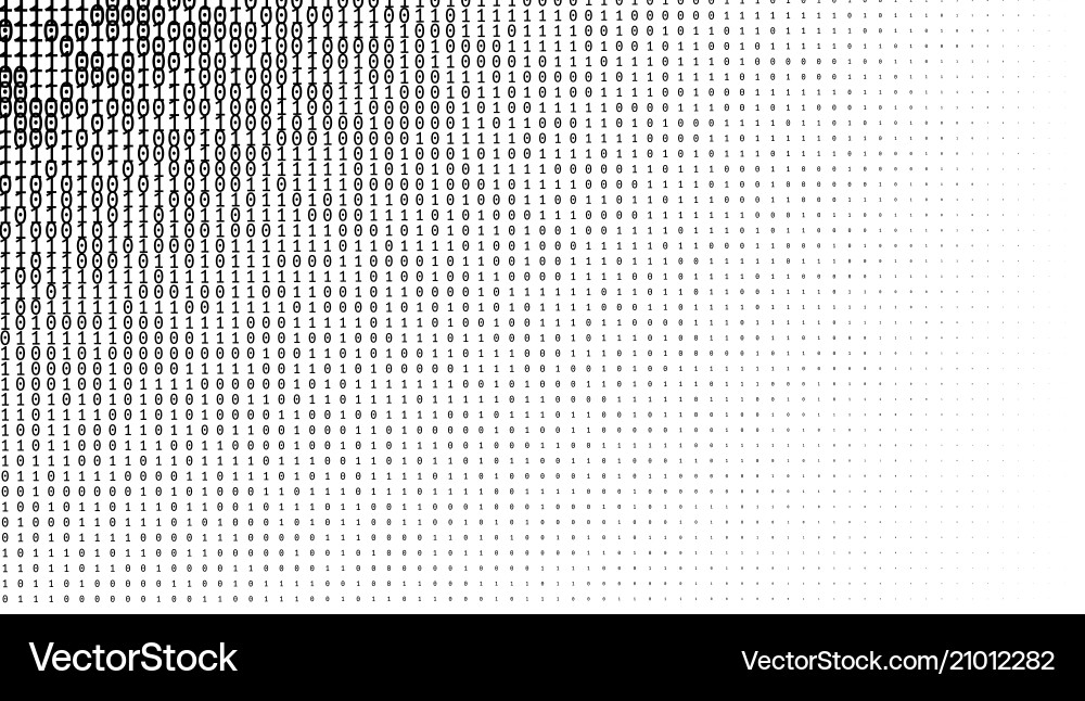 Gradient binary code digits background Gradient binary code digits background vector image