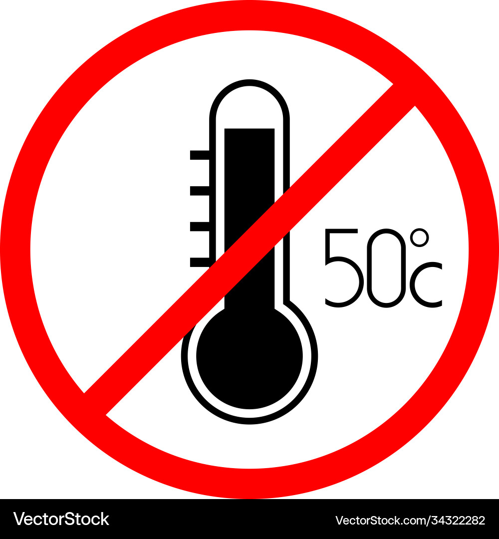 High temperature symbol High temperature symbol vector image