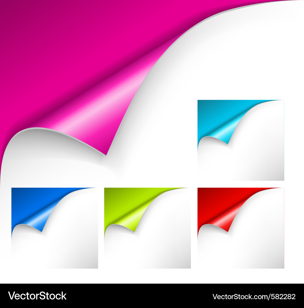 Paper Curl Detail Vector Image