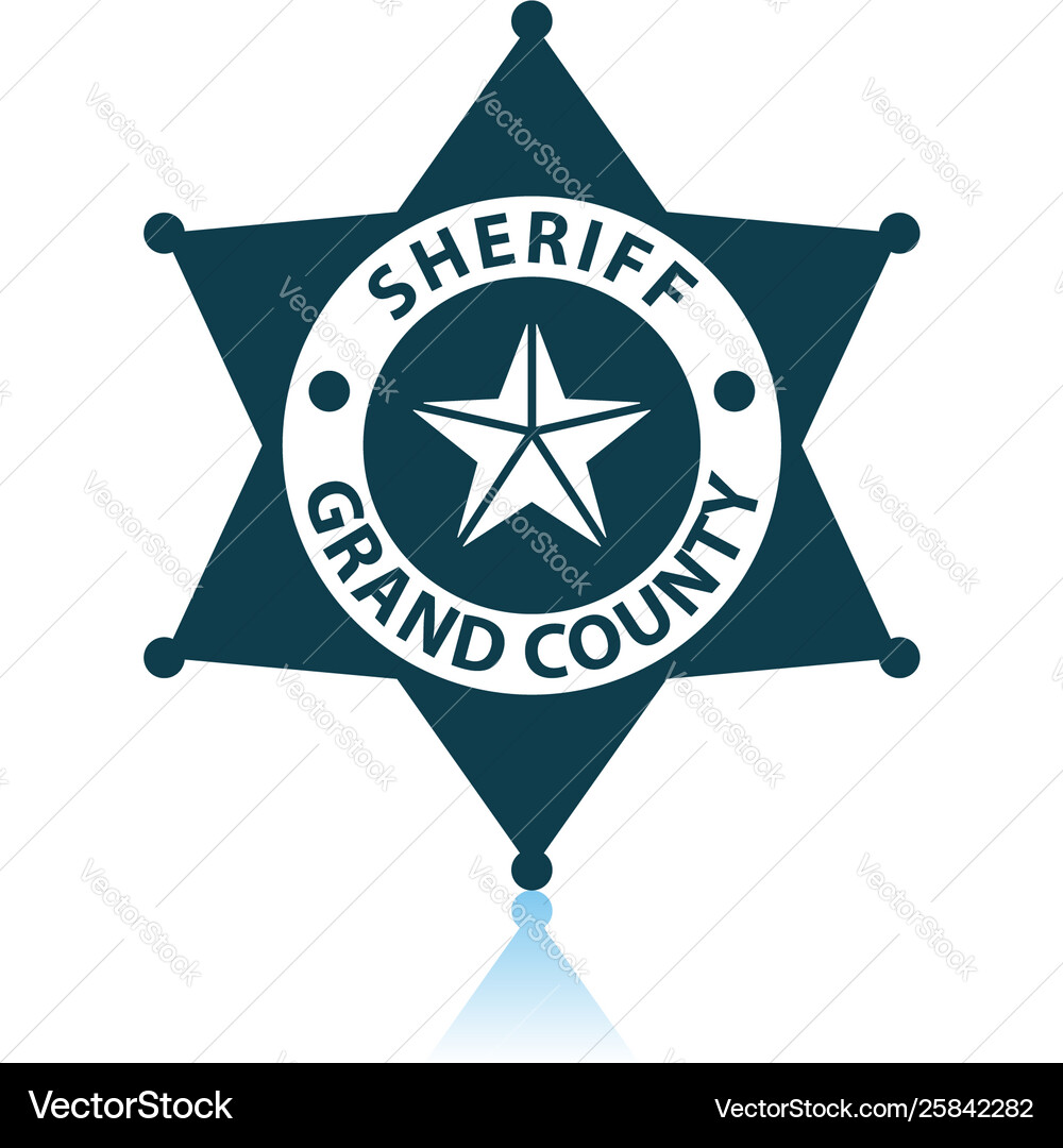 Sheriff badge icon vector image