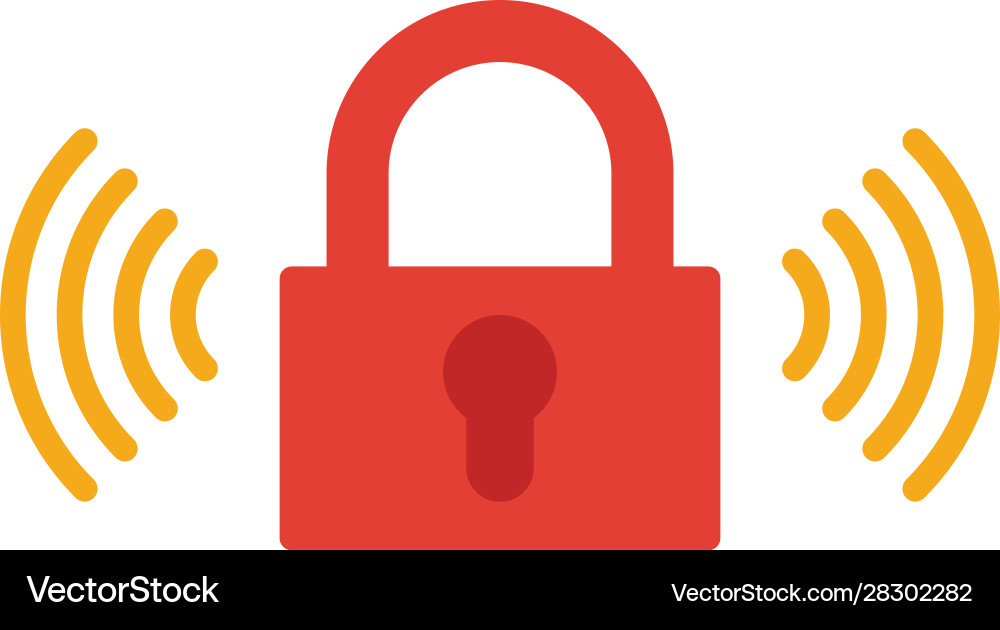 Smart lock icon simple element from home vector image