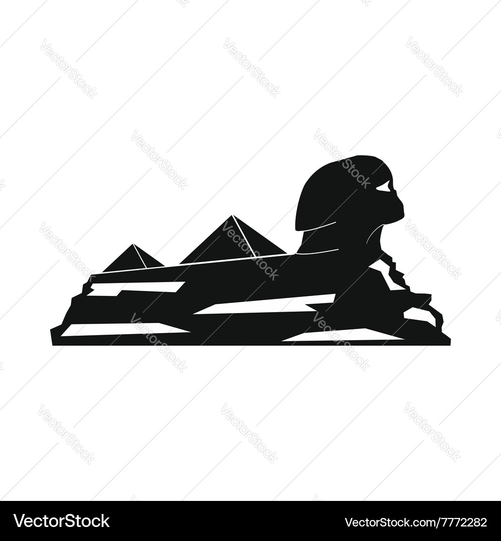 Sphinx icon simple style vector image
