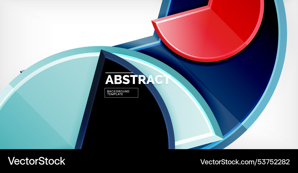 Trendy round shapes with triangular angle design Vector Image