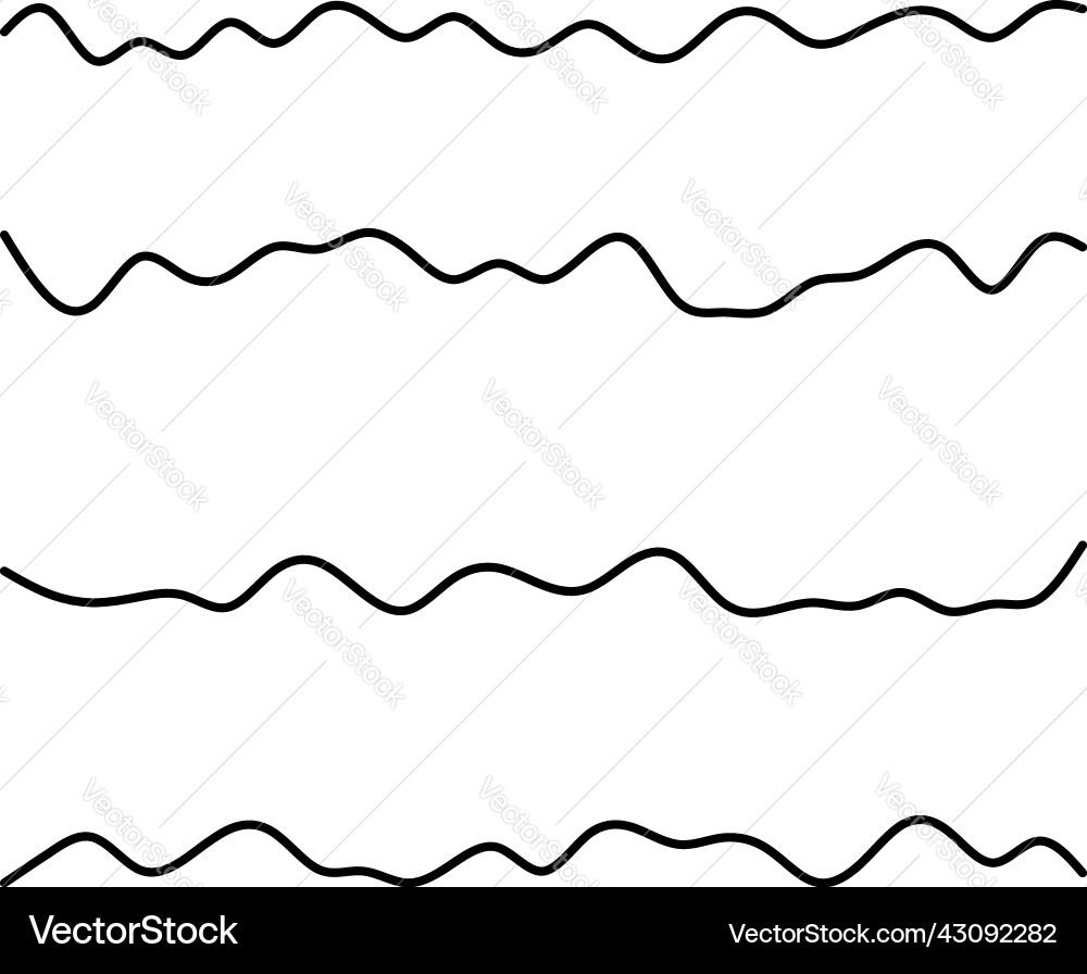 Wavy waving line element Wavy waving line element vector image