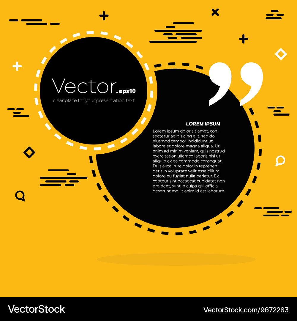 Abstract concept empty speech square quote vector image