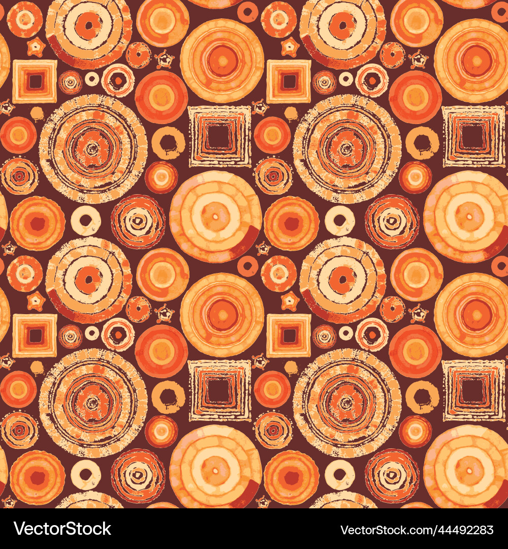 Abstract Geometric Pattern - Circles & Squares vector image